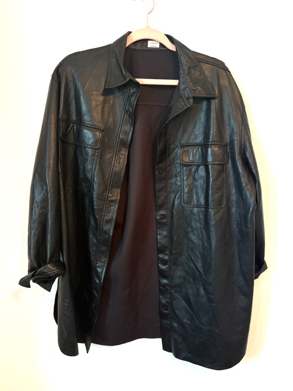 Wilfred Faux Leather Shacket M